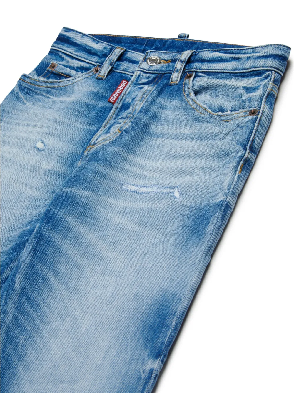 DSQUARED2 KIDS Stanislav straight jeans Blauw