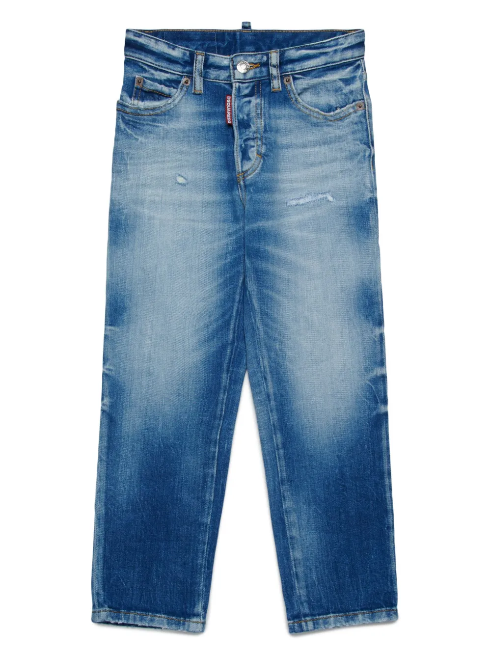 DSQUARED2 KIDS Stanislav straight jeans Blauw