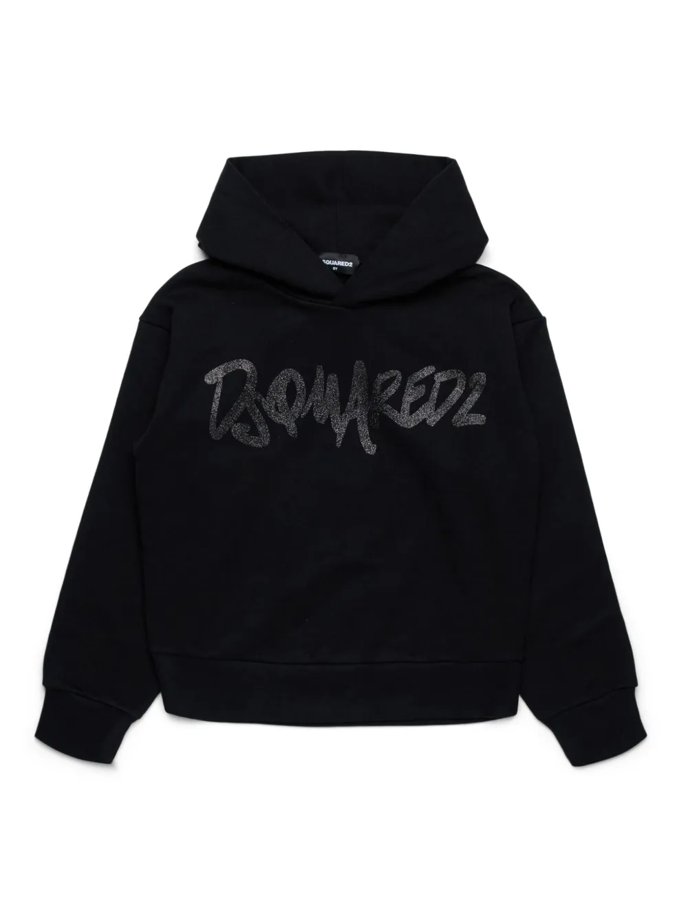 DSQUARED2 KIDS Hoodie met glitter logo Zwart