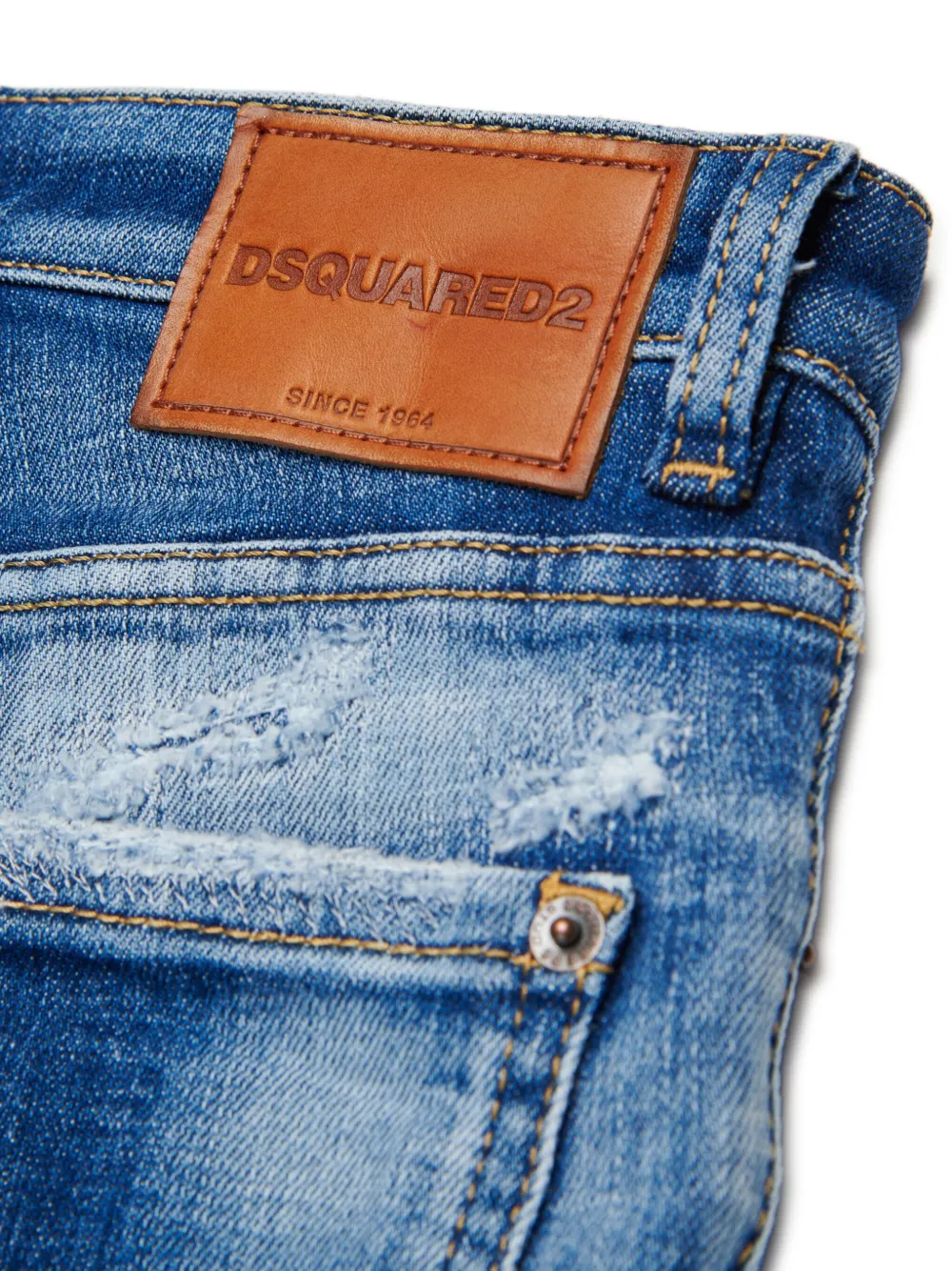 DSQUARED2 KIDS Gerafelde jeans Blauw