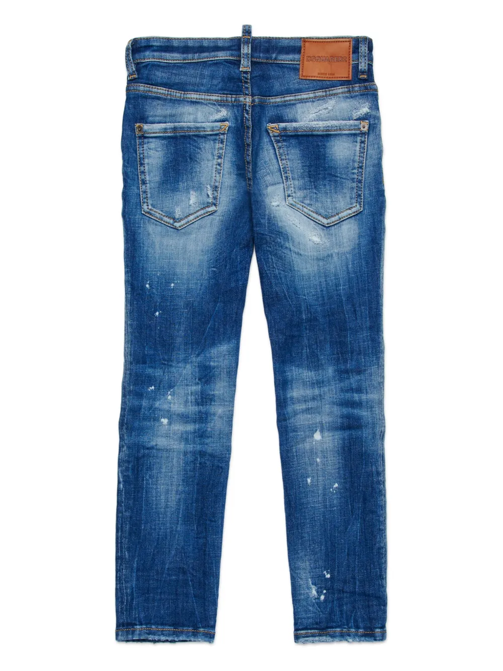 DSQUARED2 KIDS Gerafelde jeans - Blauw