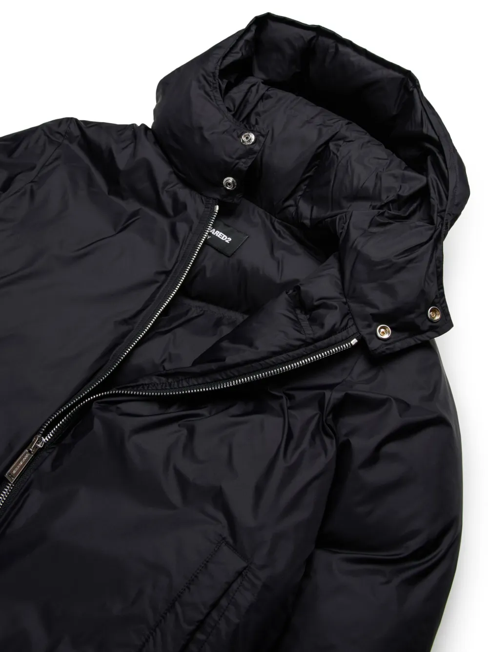 Shop Dsquared2 Padded Hooded Jacket In Black