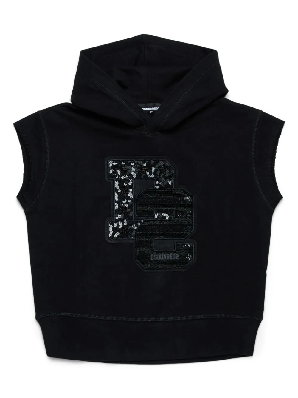 DSQUARED2 KIDS Hoodie met logo-applicatie Zwart