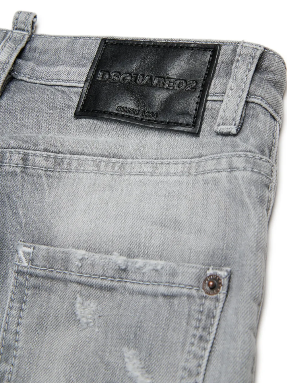 DSQUARED2 KIDS Jeans met verfspatten Grijs