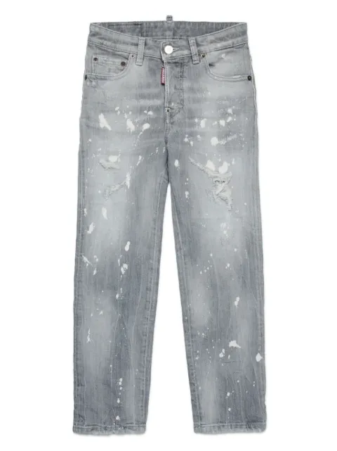 DSQUARED2 KIDS paint-splatter jeans 