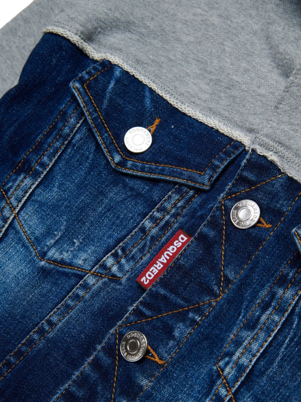 DSQUARED2 KIDS Bomberjack met vlakken Grijs