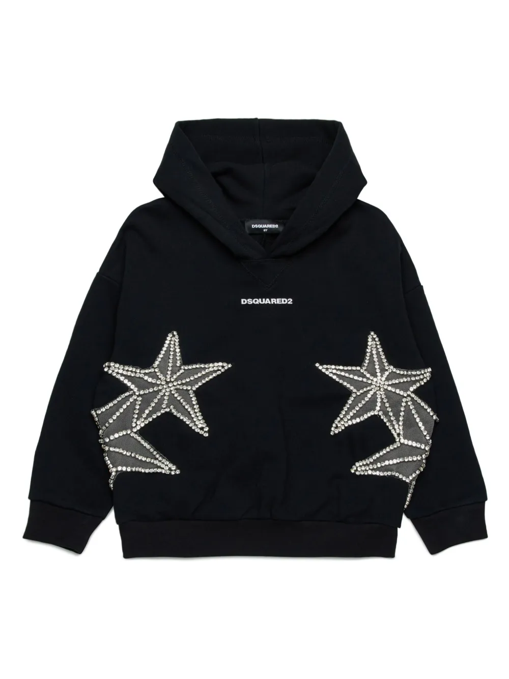 DSQUARED2 KIDS Hoodie met sterapplicatie Zwart