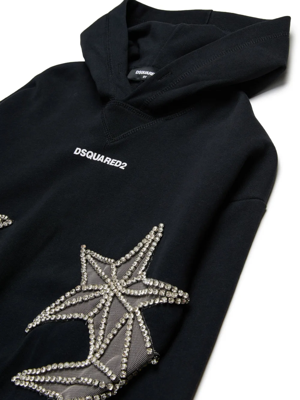 DSQUARED2 KIDS Hoodie met sterapplicatie Zwart