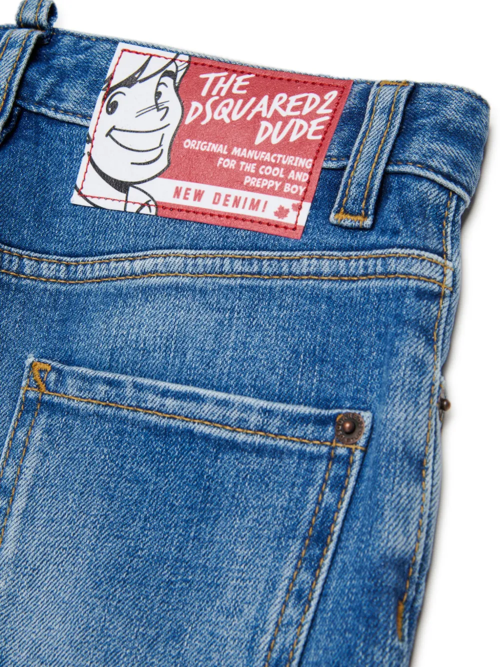 DSQUARED2 KIDS Mid waist jeans Blauw
