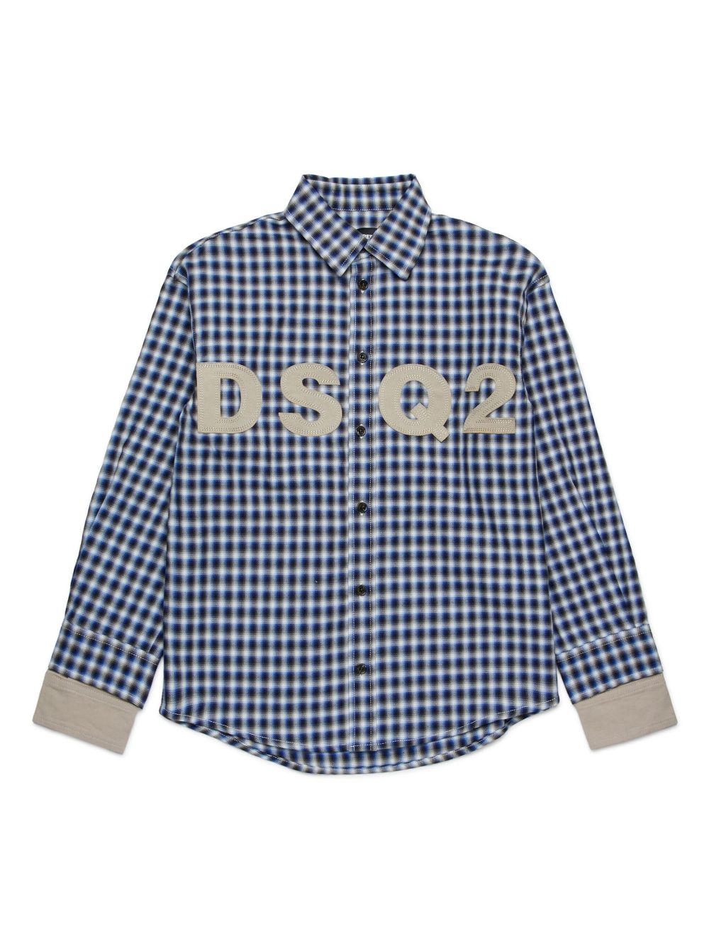 DSQUARED2 KIDS logo-appliqué shirt - Blue