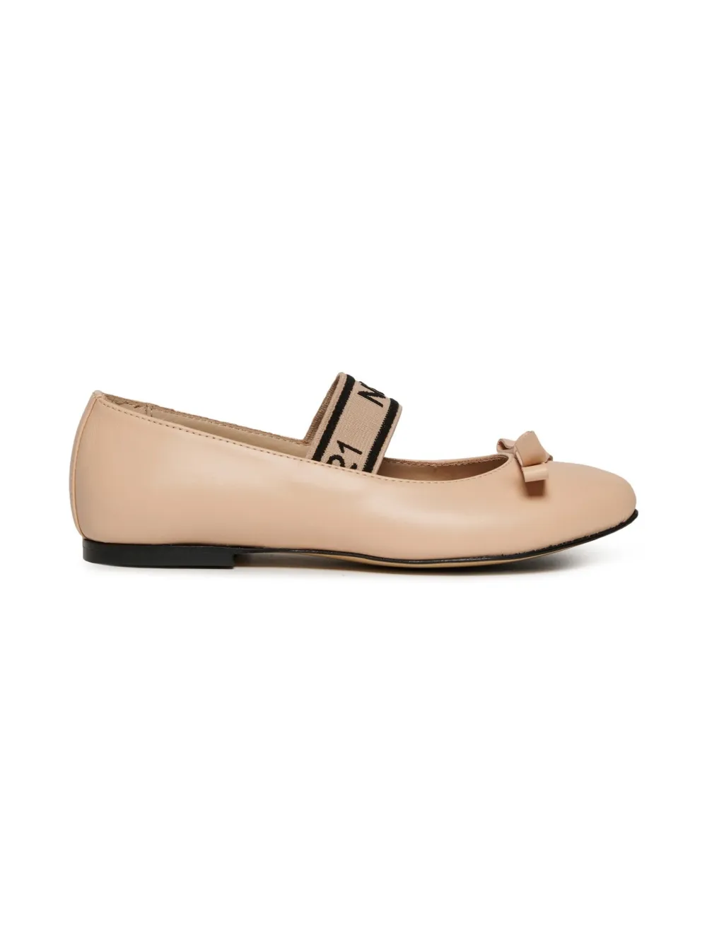 Nº21 Kids leather ballet flats - Beige