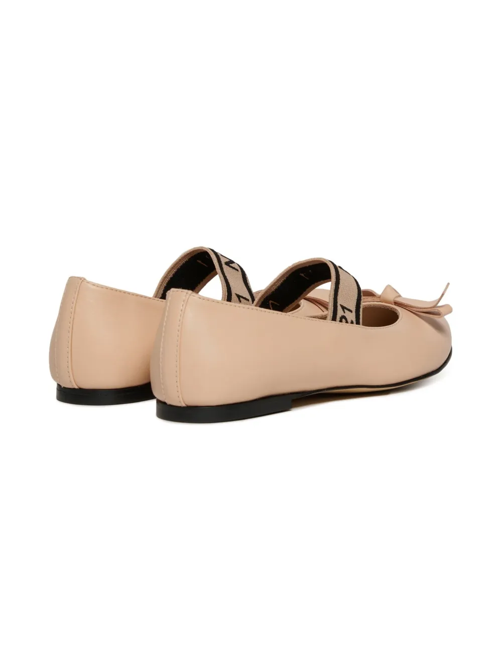 Nº21 Kids Leren ballerina's Beige