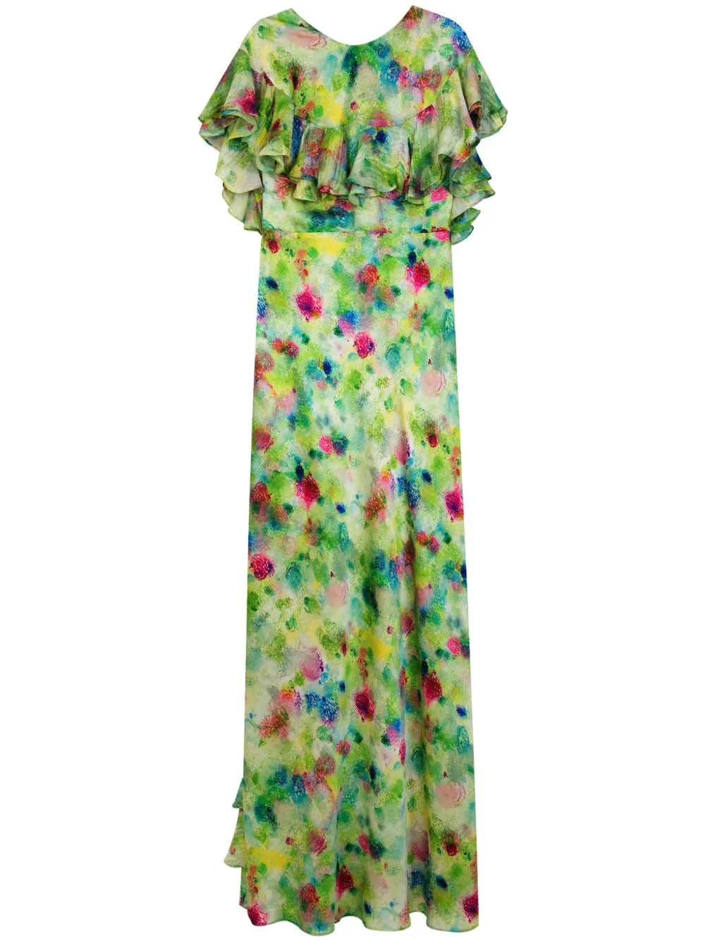 Peacock maxi dress