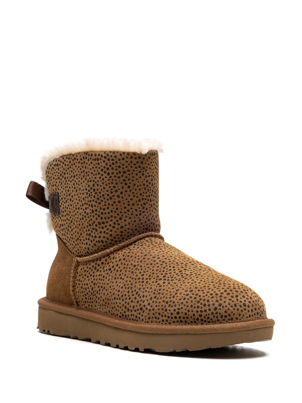 UGG Mini Bailey Bow Micro Cheetah WMNS "Chestnut" Bruin