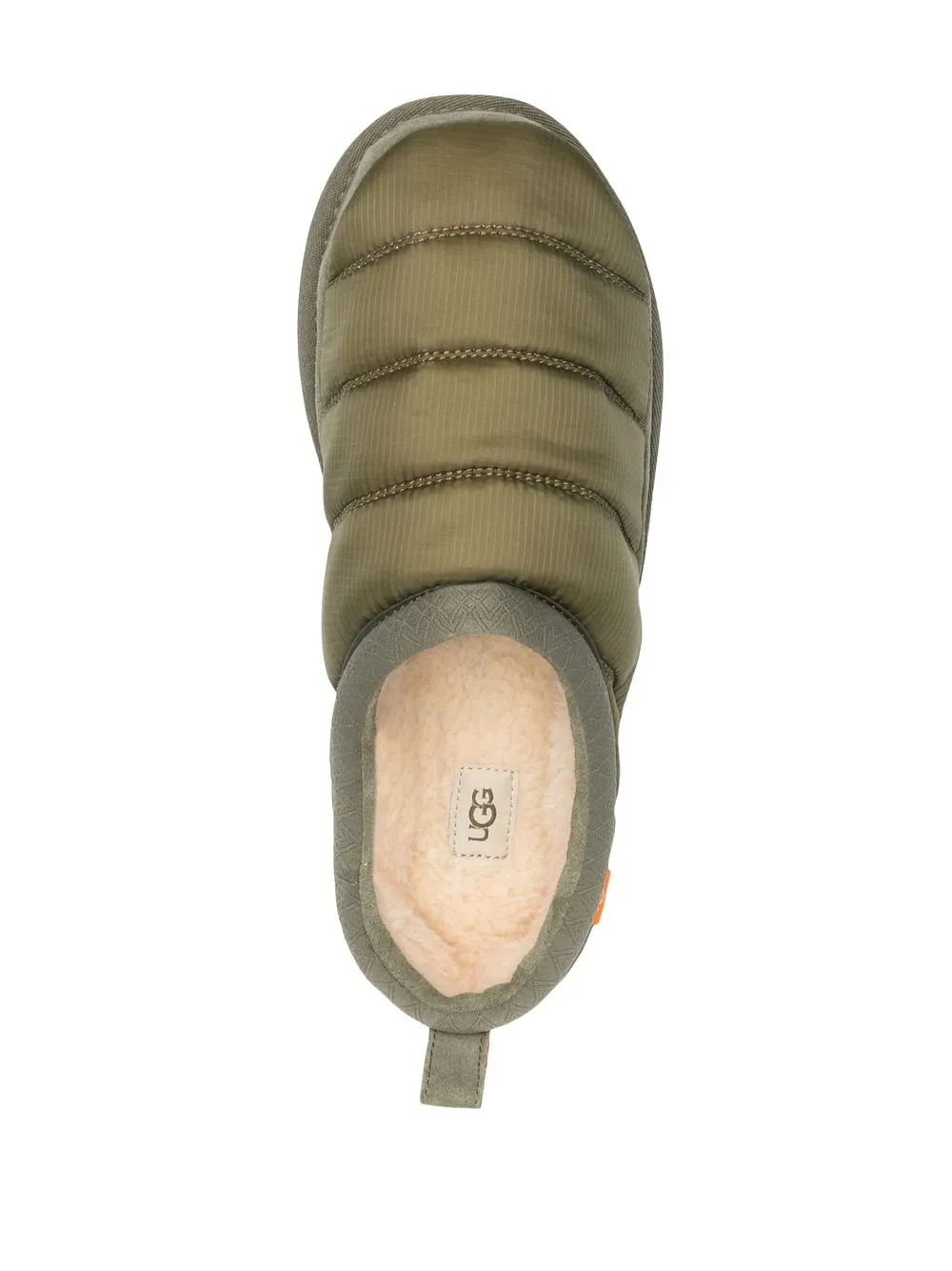 Ugg Logo-patch Padded Slippers In Burnt Olive