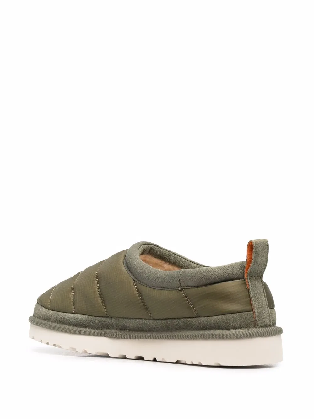Ugg Logo-patch Padded Slippers In Burnt Olive