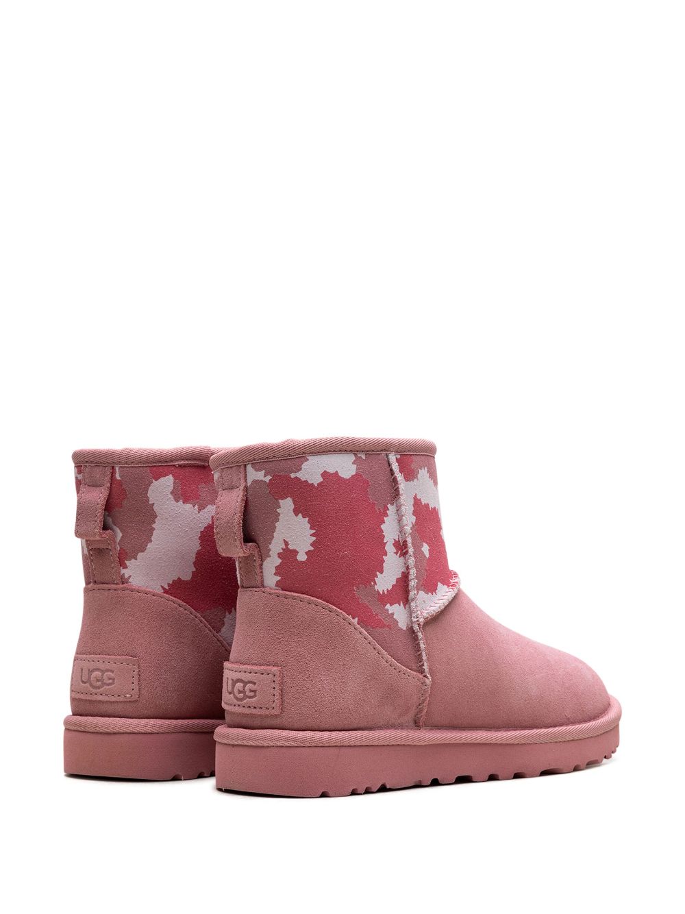 UGG Classic Mini "Pink Jagged Camo" ankle boots