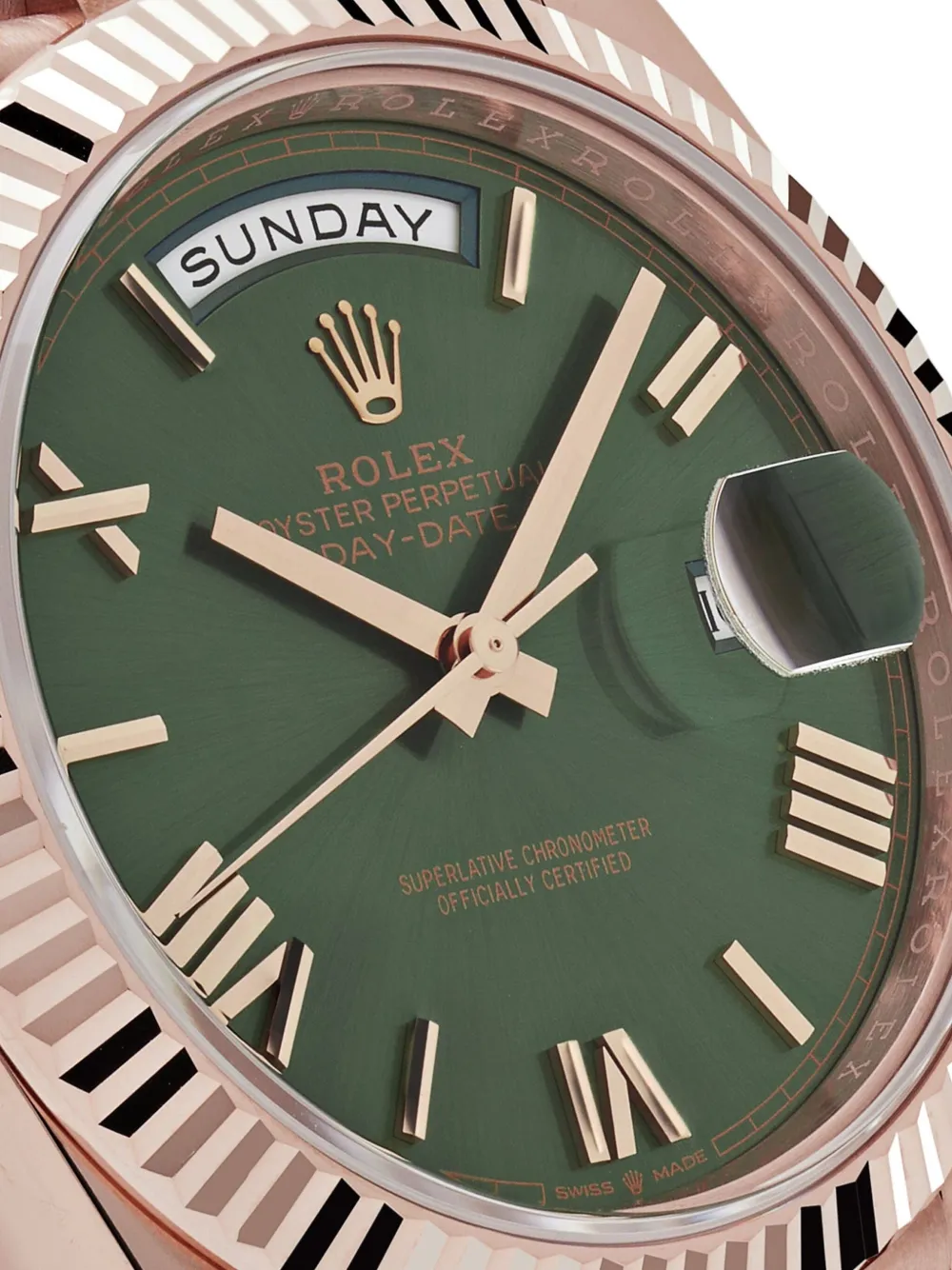 Pre-owned Rolex 2023  Day-date 40mm In Green