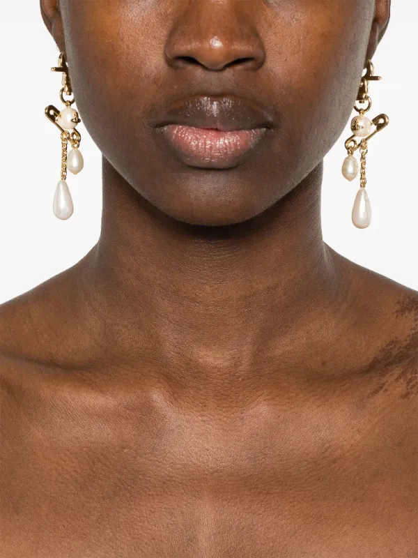 Vivienne Westwood Claude Long Earrings | Gold | FARFETCH