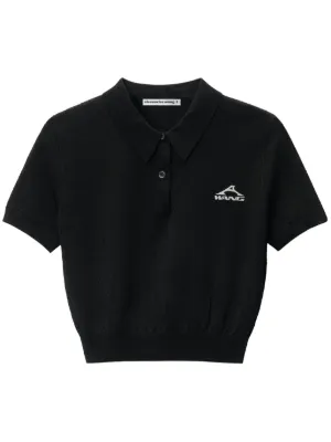 Tシャツ・カットソー Alexander Wang SS25 Cropped polo shirt (4KC1253077 001) 4KC1253077001B.jpg