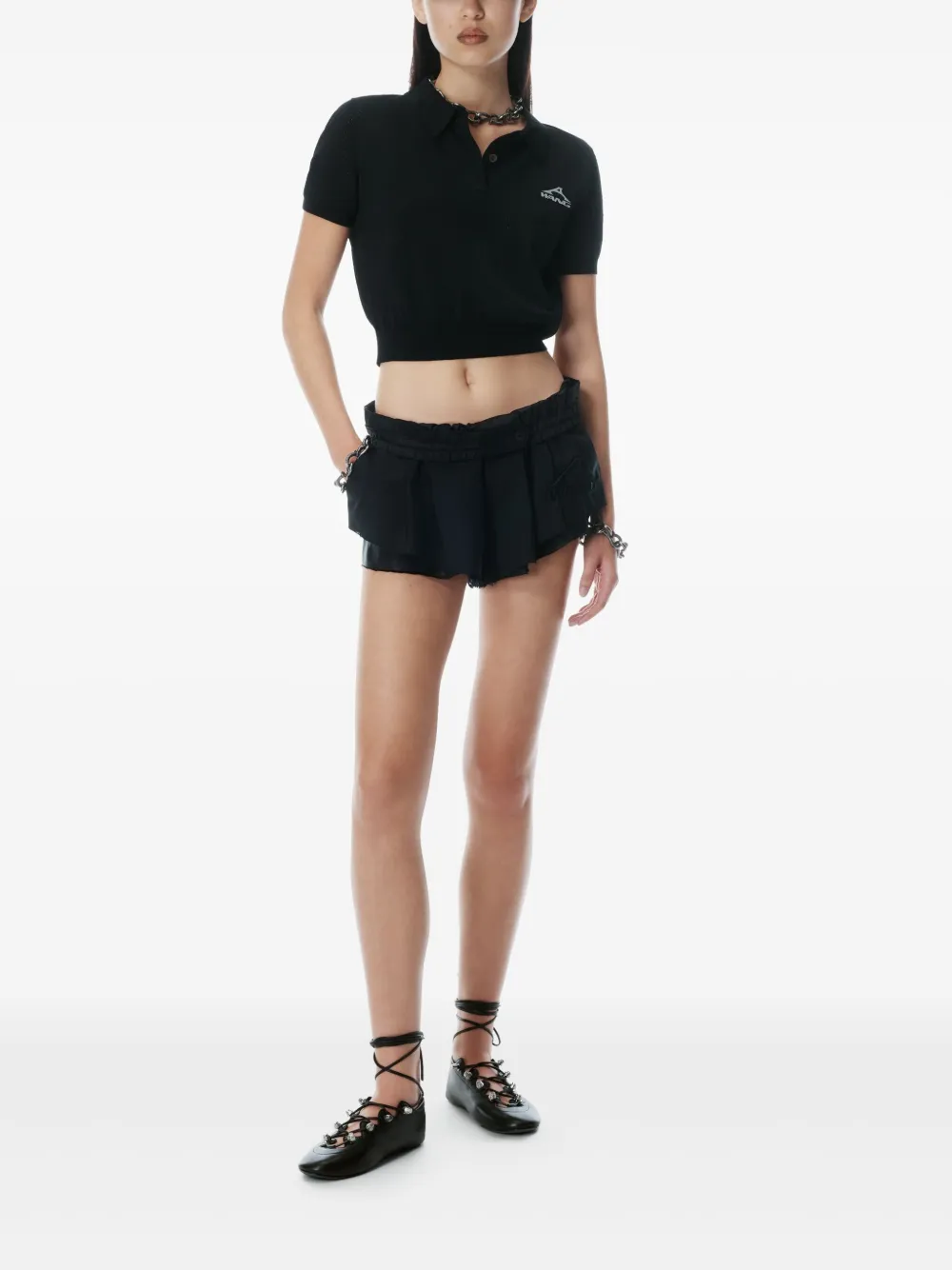 Alexander Wang Poloshirt met logoprint - Zwart