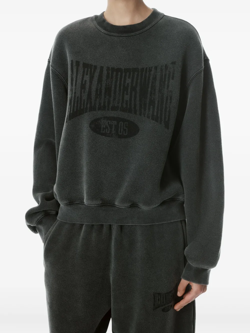 Alexander Wang Sweater met logoprint - Zwart