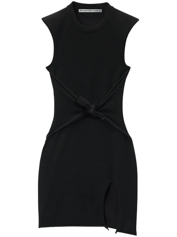 Alexander Wang Knotted-waist Mini Dress - Black