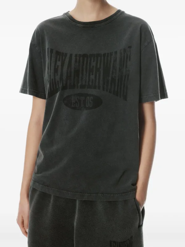 alexanderwang ブラック ロゴ Tシャツ　男女兼用 alexanderwang アレキサンダーワング コットンジャージー