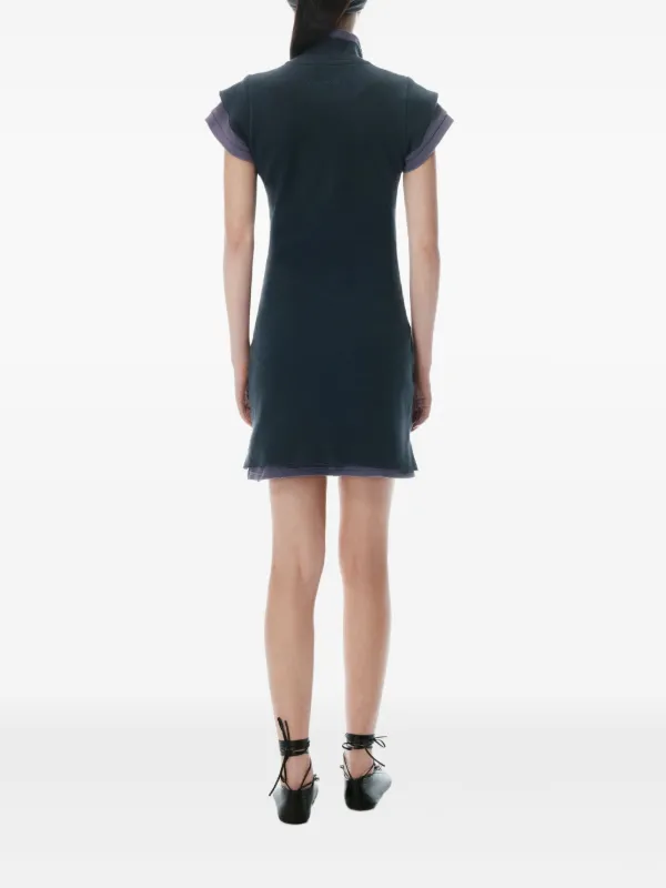 Alexander Wang Layered Mini Dress | Blue | FARFETCH GE
