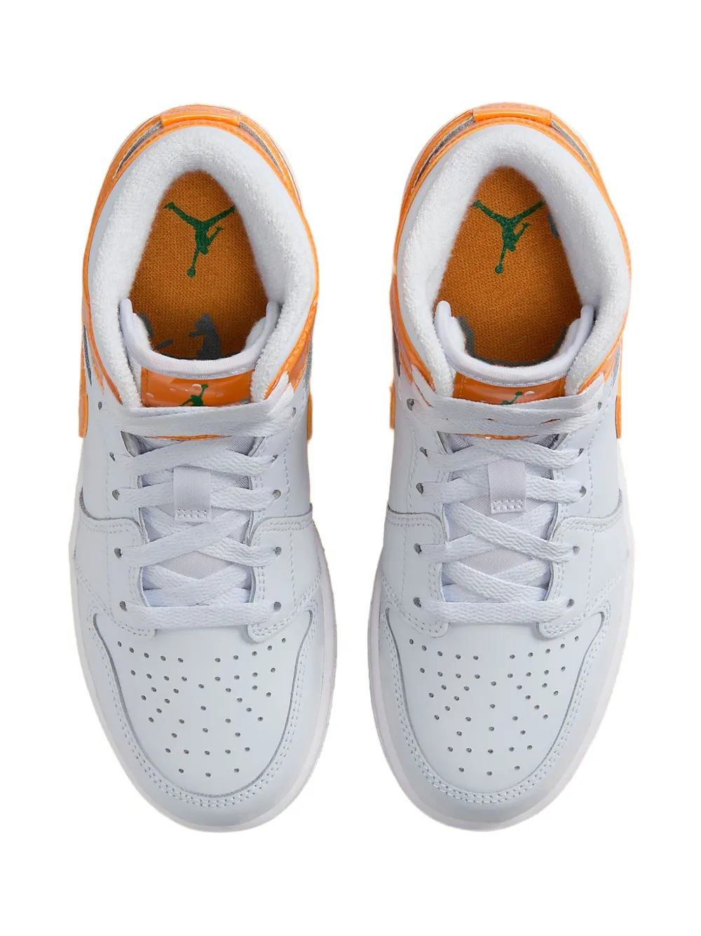 Jordan Kids Air Jordan 1 Mid SE "Gatorade Pack Orange Football Grey Pine Green White Orange Peel" sneakers