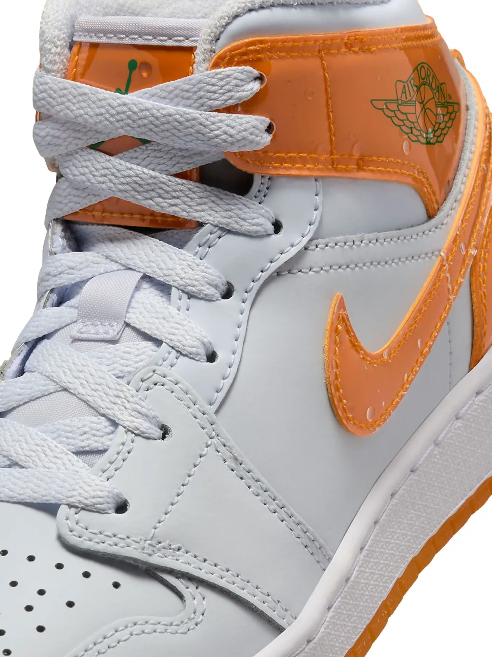 Jordan Kids Air Jordan 1 Mid SE "Gatorade Pack Orange Football Grey Pine Green White Orange Peel" sneakers
