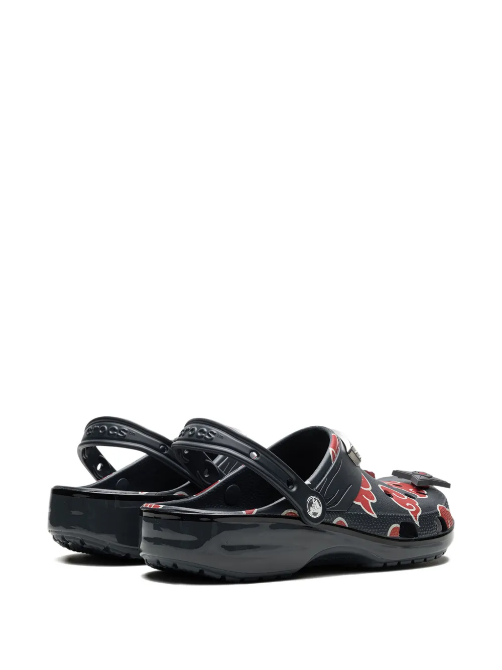 Crocs Cloud-print Heel-strap Clogs In Blue