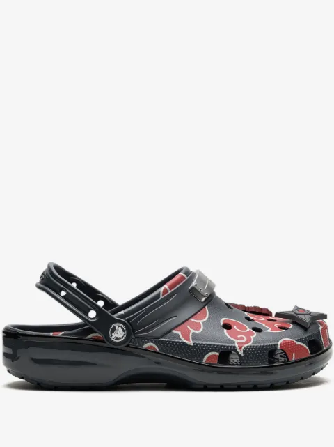Crocs cloud-print heel-strap clogs
