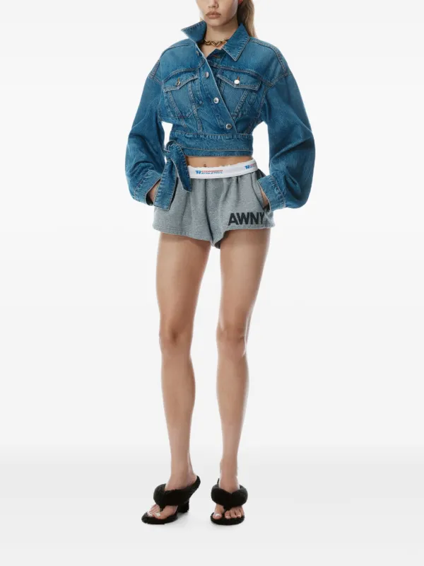 Alexander Wang Wrapped Trucker Jacket | Blue | FARFETCH