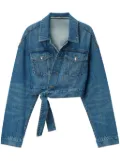 Alexander Wang wrapped trucker jacket - Blue