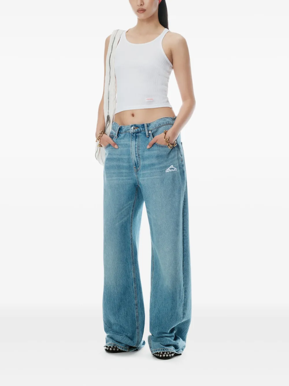 Alexander Wang Jeans met wijde pijpen - Blauw