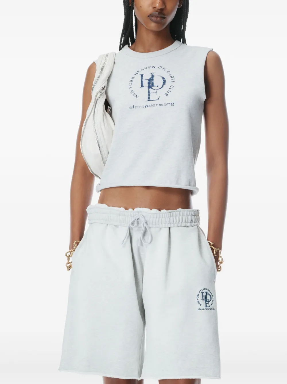 Alexander Wang T-shirt met grafische stempel Grijs