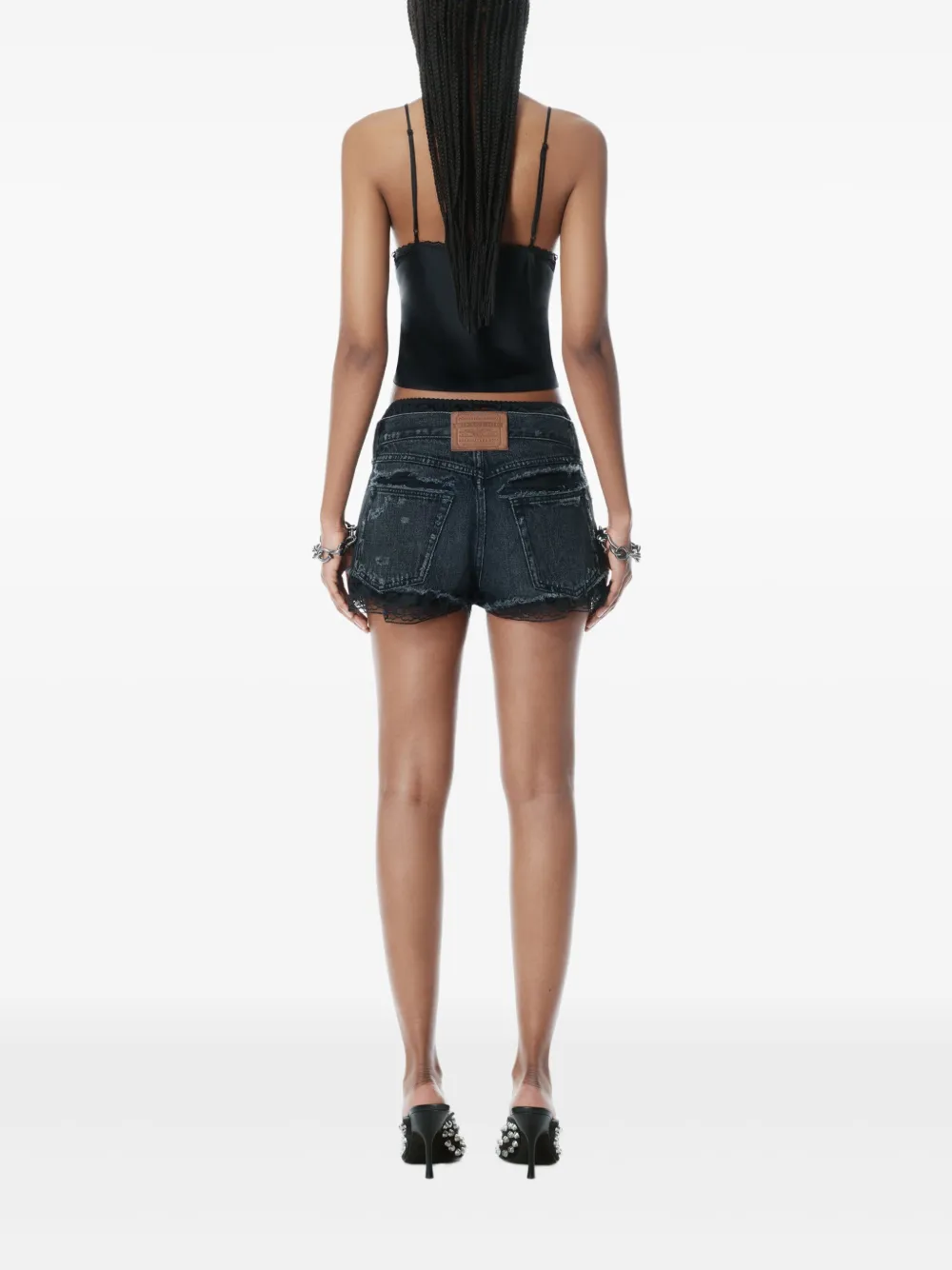 Alexander Wang Voorgevormde denim shorts Grijs