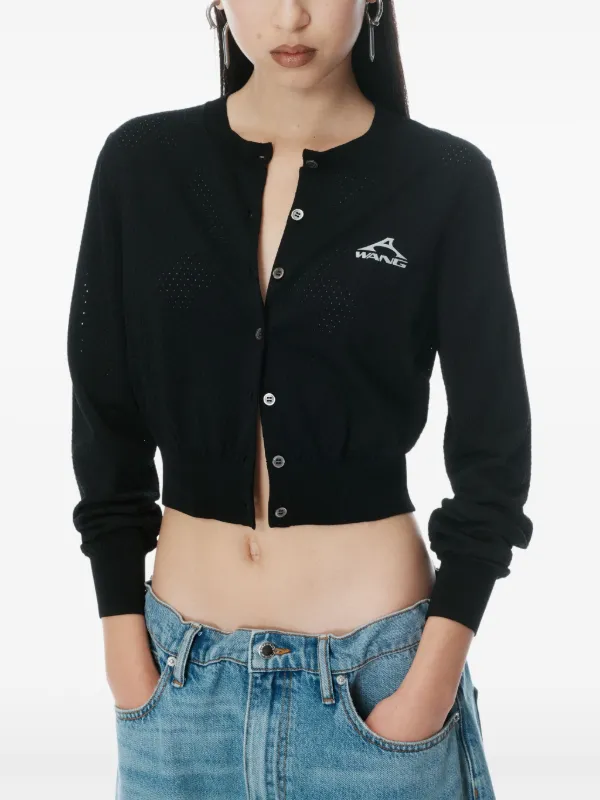alexanderwang ロゴ　カーディガン Alexander Wang ロゴ カーディガン | ブラック | FARFETCH JP