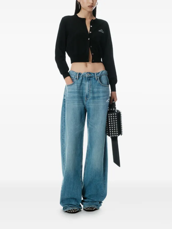 alexanderwang ロゴ　カーディガン Alexander Wang ロゴ カーディガン | ブラック | FARFETCH JP