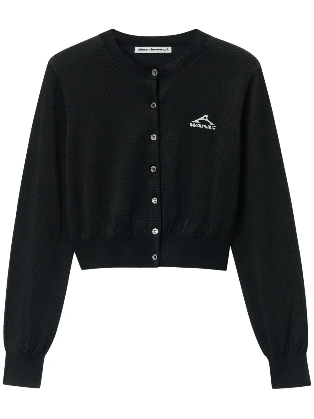 Alexander Wang logo-print cardigan | Black | Image 1