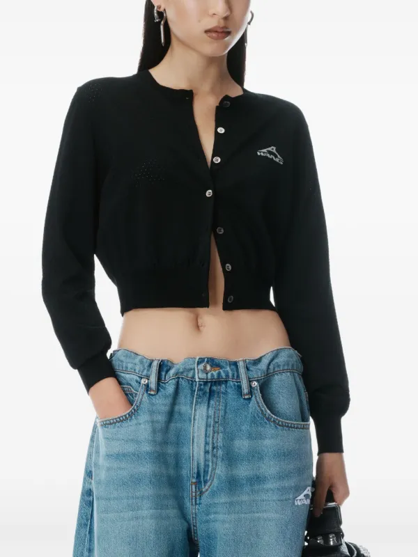 Alexander Wang ロゴ カーディガン | ブラック | FARFETCH JP