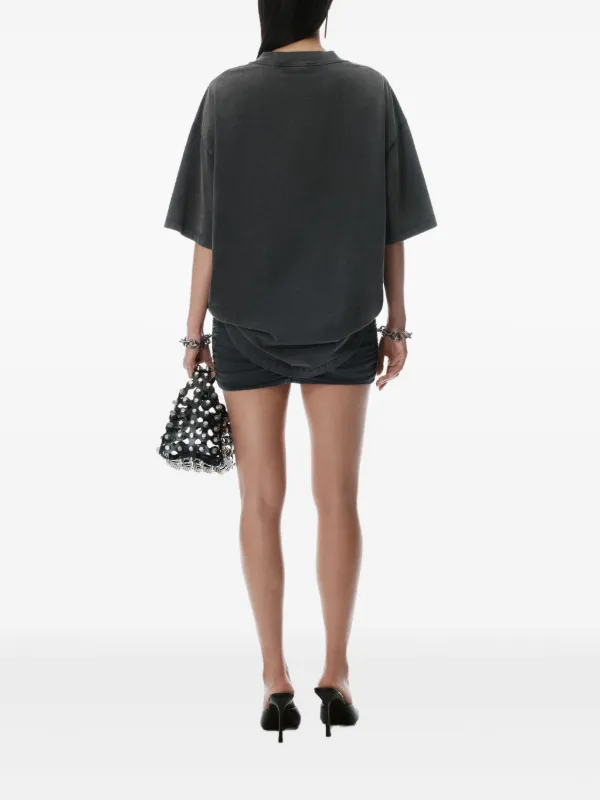 Alexander Wang Ruched t-shirt Dress | Black | FARFETCH Alexander Wang Ruched t-shirt Dress | Black | FARFETCH