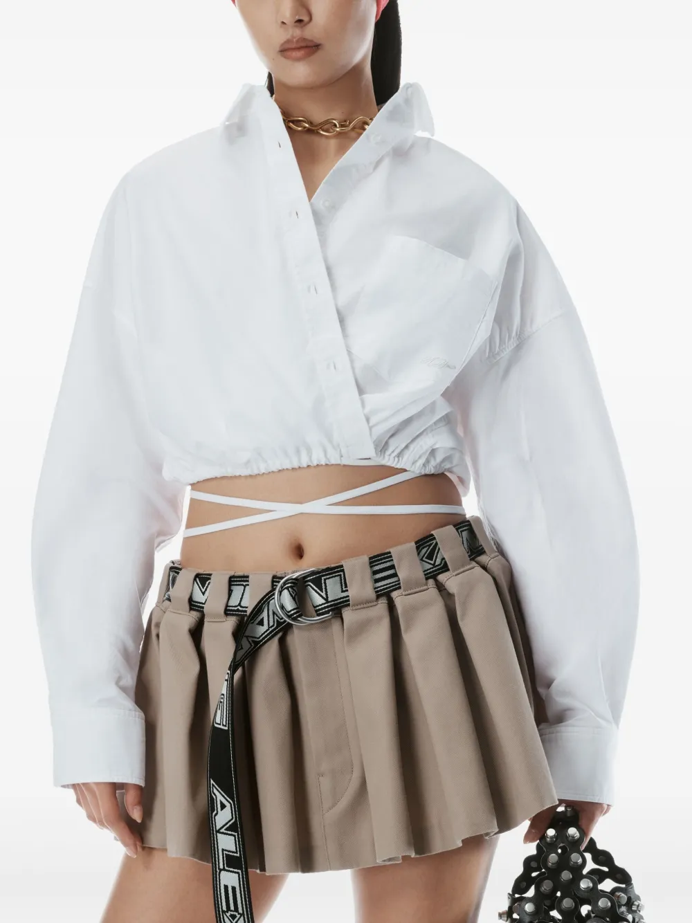 Alexander Wang blouse met striksluiting Wit