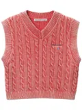 Alexander Wang cable-knit vest - Pink