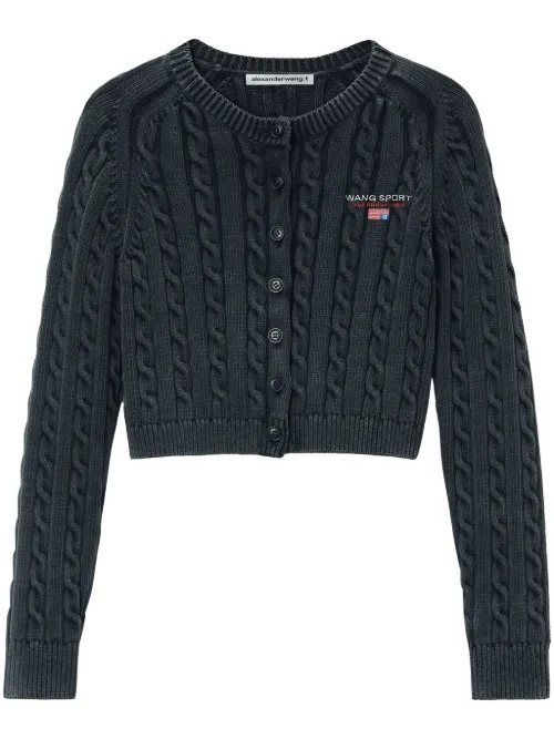 Cardigan en maille torsadée - Alexander Wang - Modalova