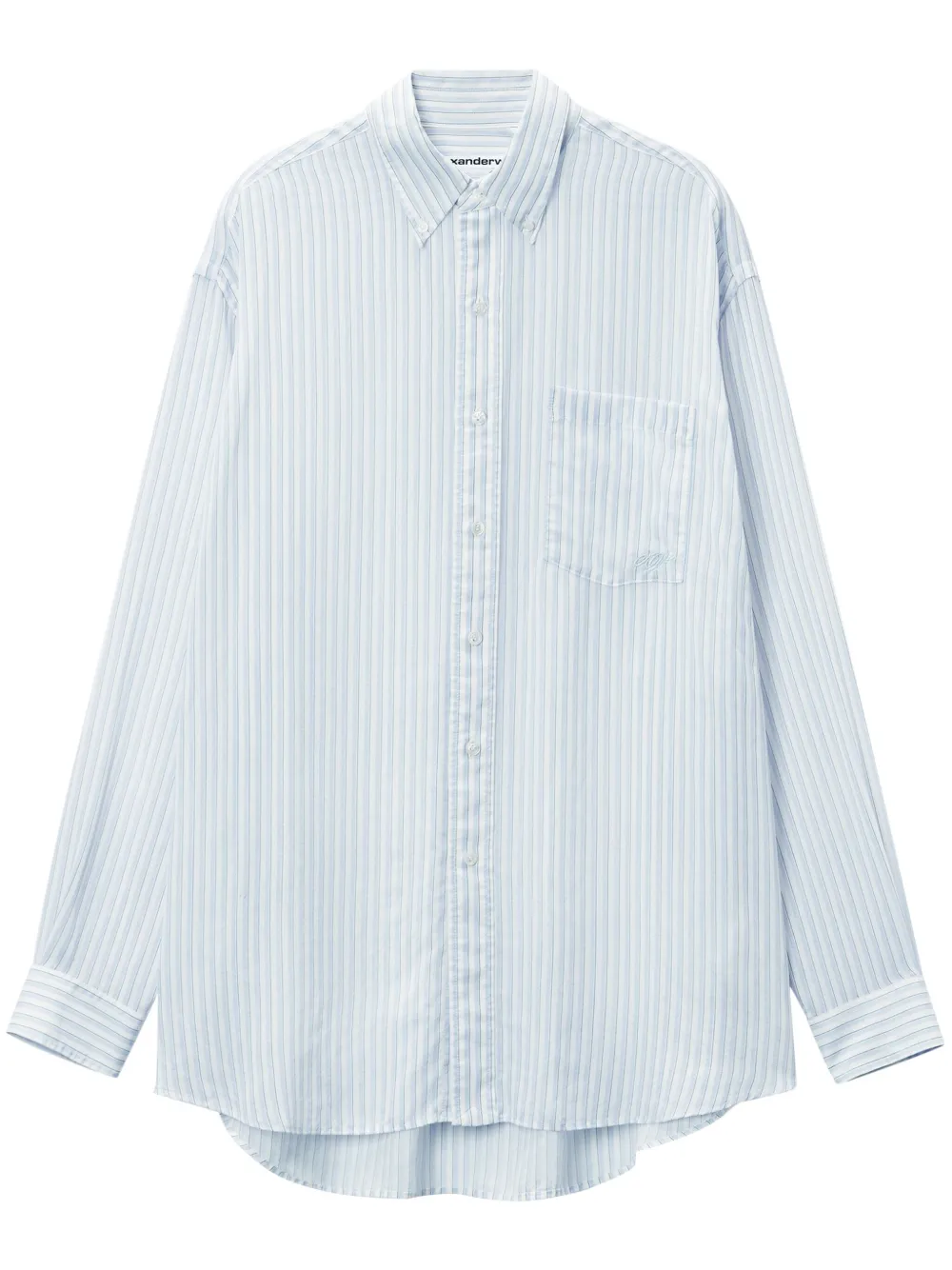 Alexander Wang Gestreepte boyfriend blouse Blauw