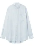 Alexander Wang striped boyfriend shirt - Blue