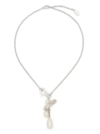Vivienne Westwood★Claude Small ネックレス Claude Small Necklace in PLATINUM-CREAMROSE-Pearl | Vivienne