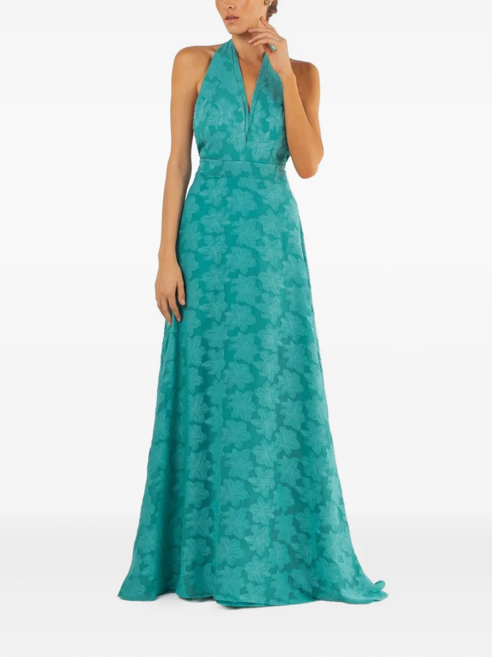 Lethicia Bronstein Nala halterneck floral dress - Blauw